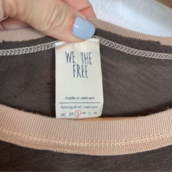 We The Free Friday Fever mixed media Top boho dolman sleeves oversized - Picture 3 of 10